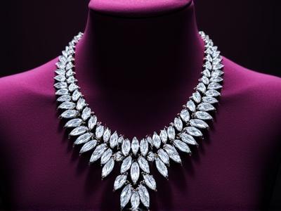 Elegant crystal statement necklace for prom