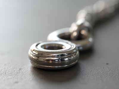 Arthritis-friendly magnetic necklace clasp detail