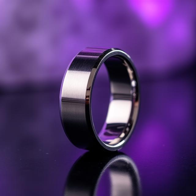 The Forme Gems Zenith Smart Ring in polished titanium