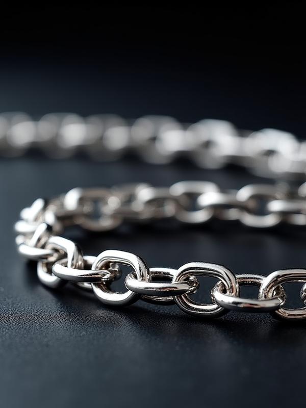 Heavy link chain necklace with lobster clasp